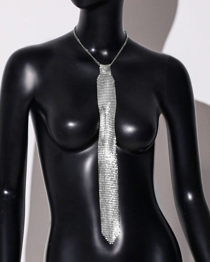 Metal Sequins Tie Music Festival Party