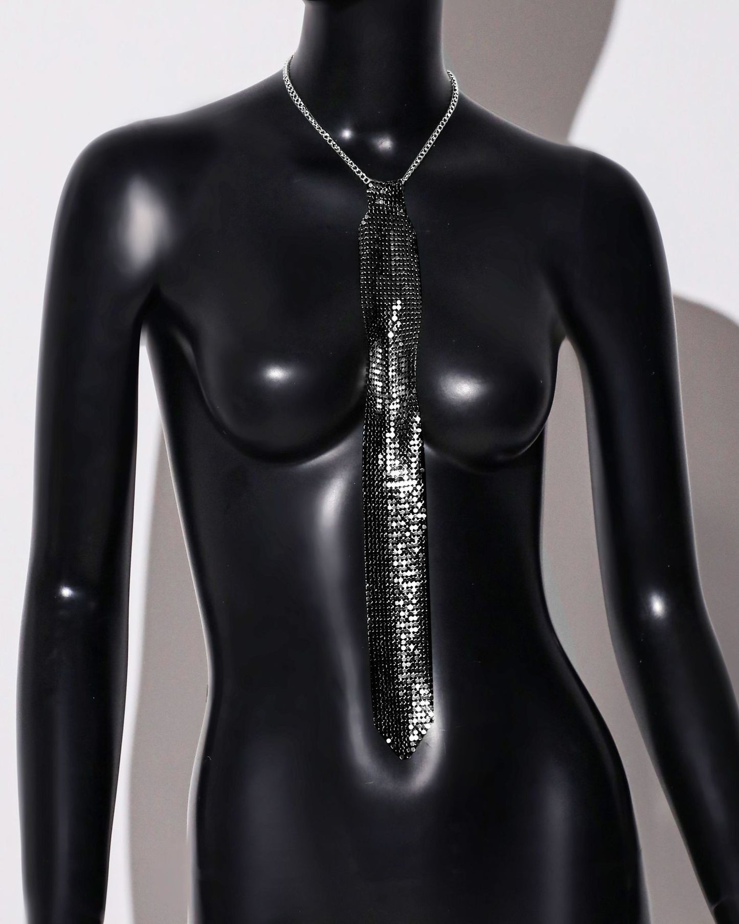 Metal Sequins Tie Music Festival Party