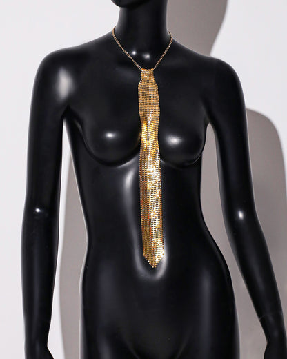 Metal Sequins Tie Music Festival Party